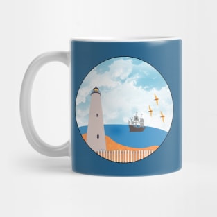 Ocracoke Island Lighthouse with Ship Mug